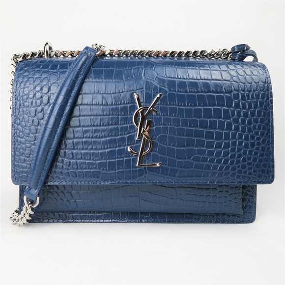 Yves Saint Laurent Handbags - YSL Blue Sunset Monogram Medium Crossbody Bag